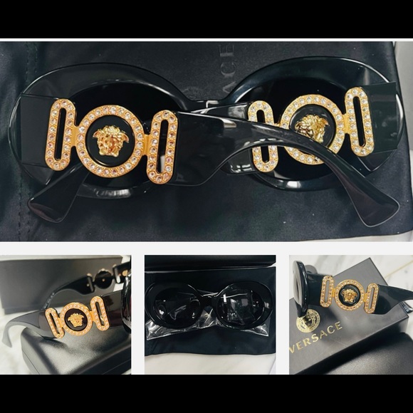 VERSACE MEDUSA OVAL AS SEEN ON EMILY RATAJKOWSKI FOR 2022 VERSACE CAMPAIGN - Picture 3 of 16